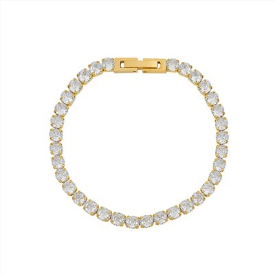 Kub Plated Tennis Bracelet