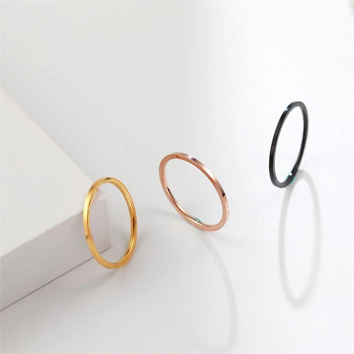 simple stainless steel rings