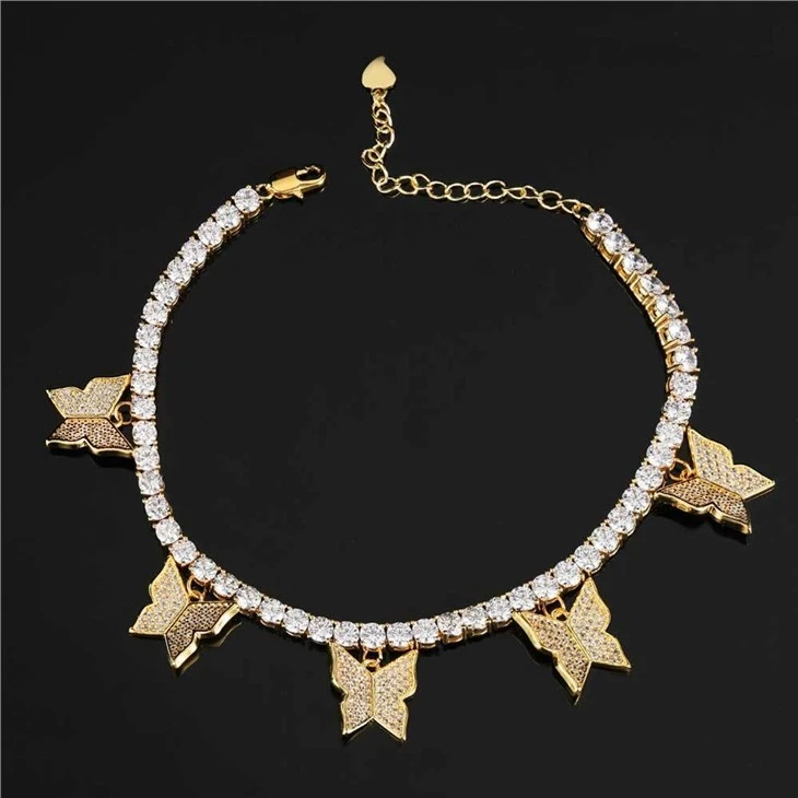cubic zirconia tennis anklet