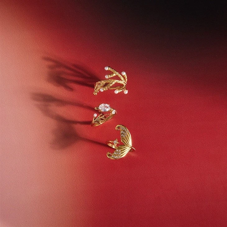 Coral Branch Pearl Ring price