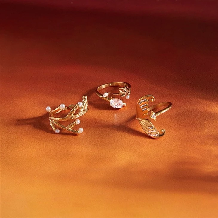 Coral Branch Pearl Ring high quality