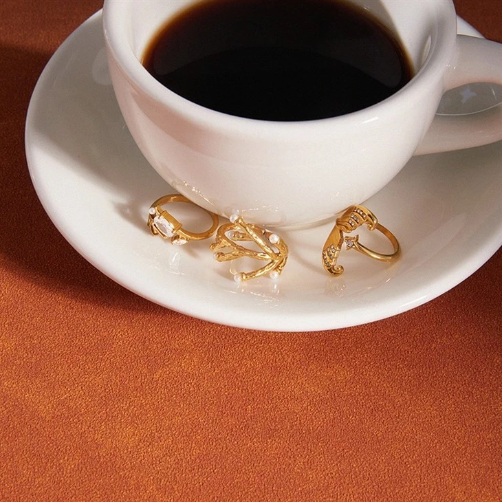 Coral Branch Pearl Ring high quality