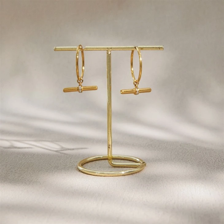 Dainty T Bar CZ Earring price